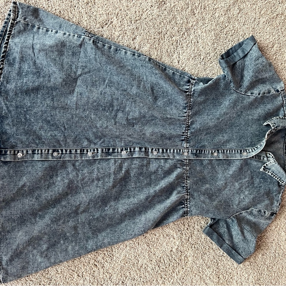 Denim Button-Down Dress